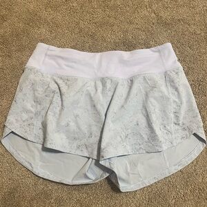 Women's White and Gray Shorts